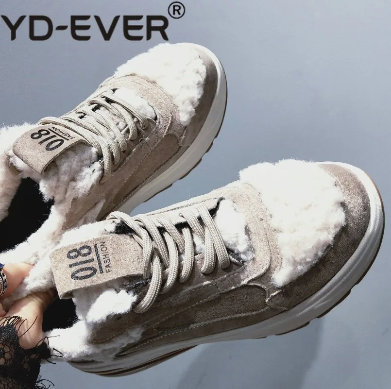 YD-EVER Повседневная обувь женские модные брендовые кроссовки на платформе женская