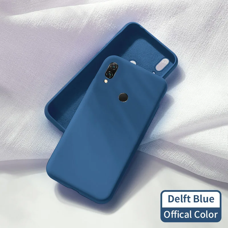 Delft Blue Силиконовый чехол для Xiaomi Redmi Note 7 K20, милый Официальный жидкий силиконовый чехол для Xiaomi Mi 6 8 9 SE 8 Lite Fundas Capas - Цвет: Delft Blue