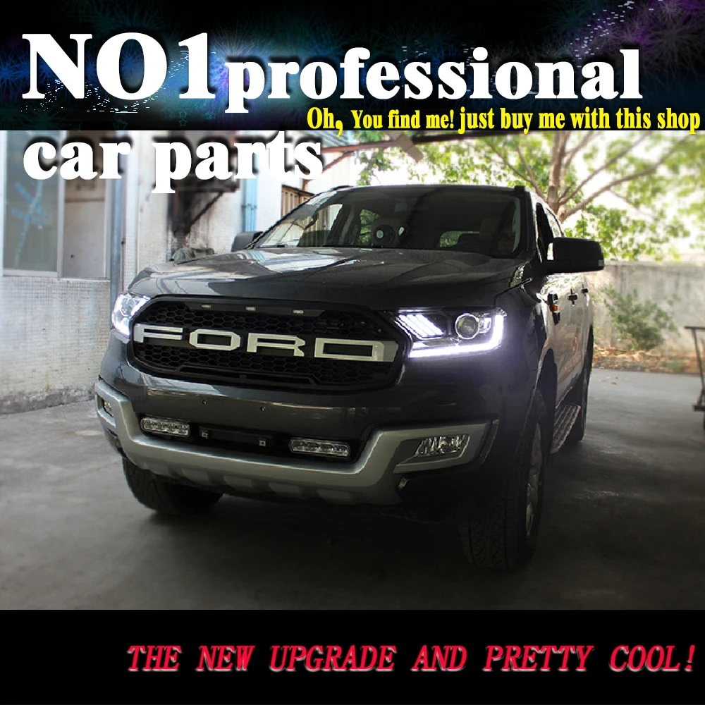 

OUMIAO Car Styling for Ford Ranger Headlight 16-17 Everest LED Head Lamp H7 D2H Hid Option Angel Eye Bi Xenon Beam Accessories