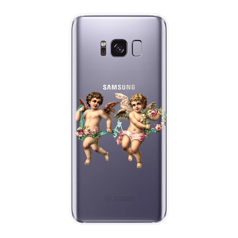 Чехол с изображением девушки ангела для Samsung Galaxy S8 S9 Plus S5 S6 S7 Edge мягкий силиконовый