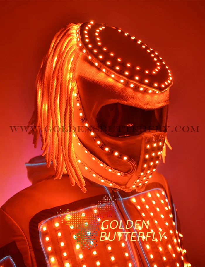 Женские светящиеся костюмы со светодиодной подсветкой светильник робот