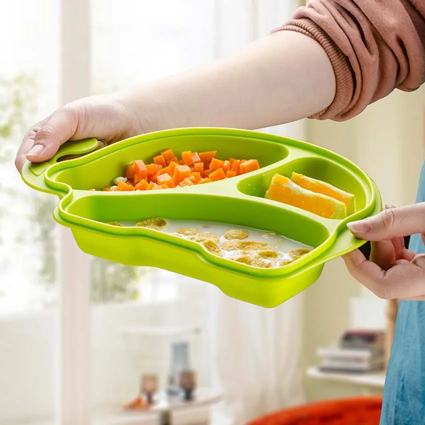 Детская посуда дизайн слона раздельные Детские обеденные тарелки для кормления