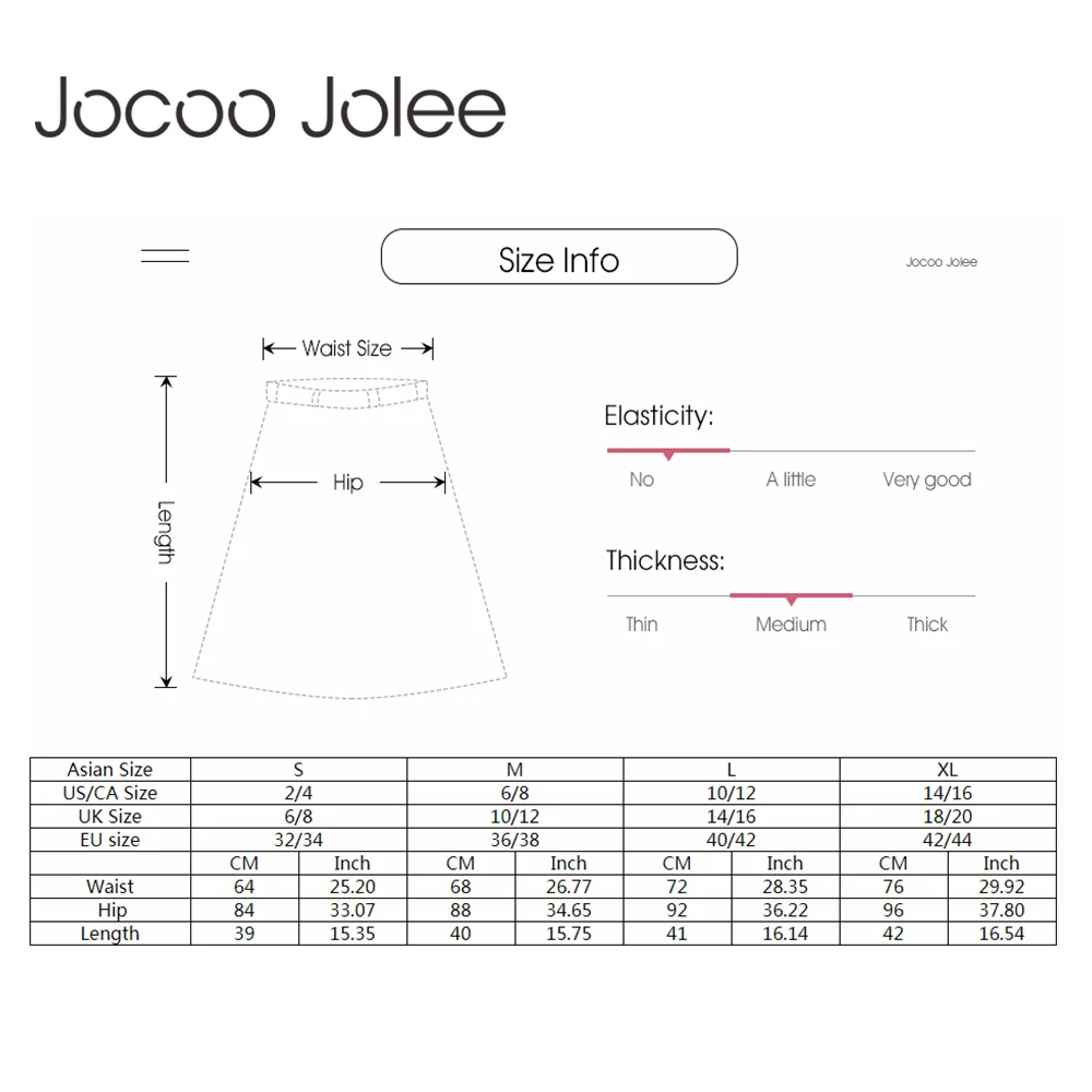 Женская джинсовая юбка Jocoo Jolee трапециевидная мини с высокой талией и пуговицами