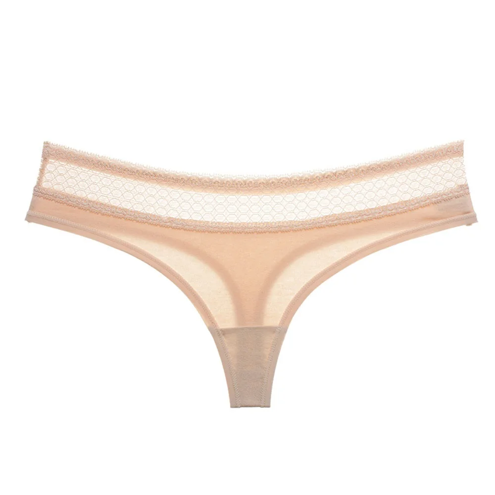 nude Lace Сексуальные крошечные бразильские бикини, женские купальники, женские стринги, кружевные мини стринги, трусики, нижнее белье, Танга - Цвет: nude Lace