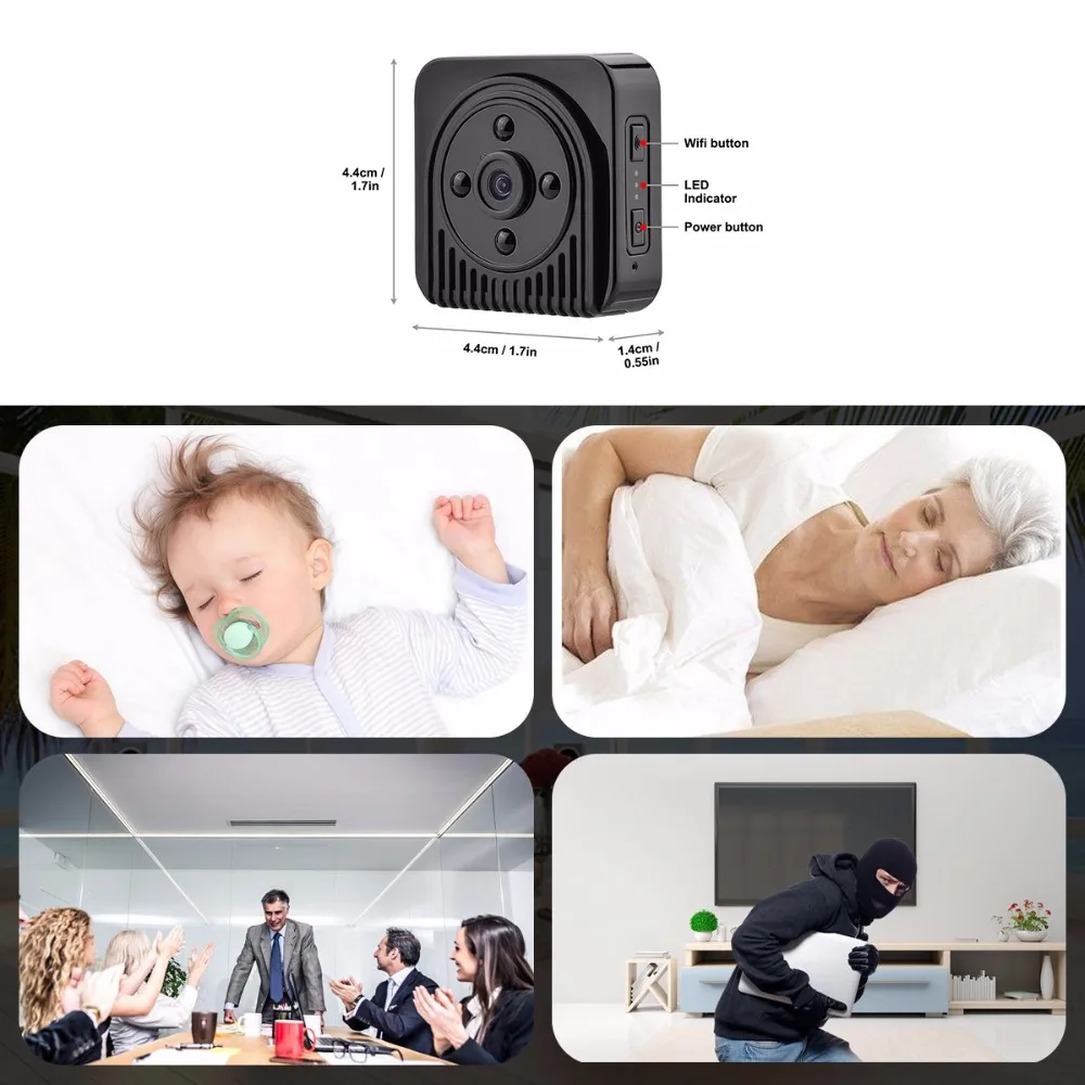 Wi Fi мини камера HD 1080P для домашней безопасности IP беспроводные видеокамеры аудио