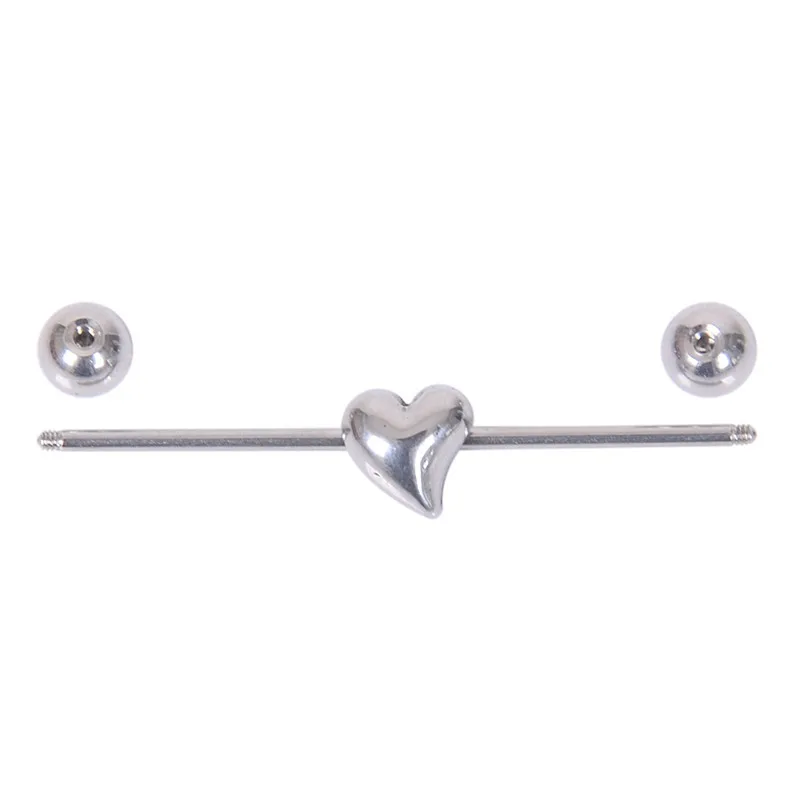 imixlot 1 PC Simple Personality Stainless Steel Heart Piercing Women Men Ear Bone Nail Accessories | Украшения и аксессуары