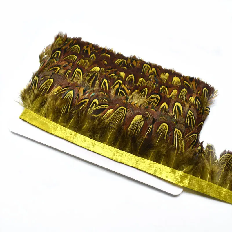 2 м/лот натуральное окрашенное перо фазана отделка бахрома 5 6 см крашеные перья