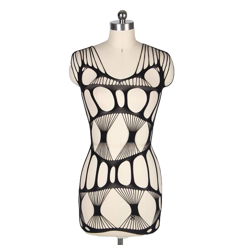 Черное эластичное нейлоновое ажурное сексуальное женское нижнее белье