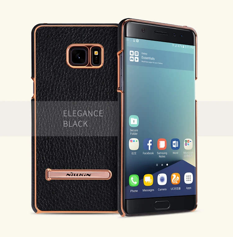 Для samsung Galaxy Note FE NILLKIN Роскошный кожаный чехол для телефона для Galaxy Note Fan Edition чехол с подставкой адсорбционный Магнитный чехол
