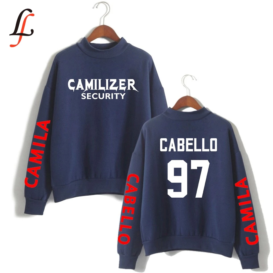 Толстовка с высоким горлом Camila Cabello толстовка капюшоном и принтом Kpop женская