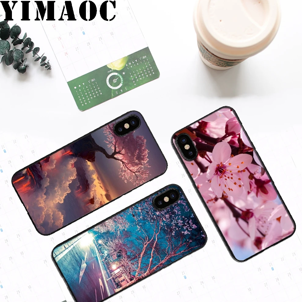 YIMAOC Вишневый Мягкий силиконовый чехол для iPhone 11 Pro Xr Xs Max X или 10 8 7 6 6S Plus 5 5S SE |