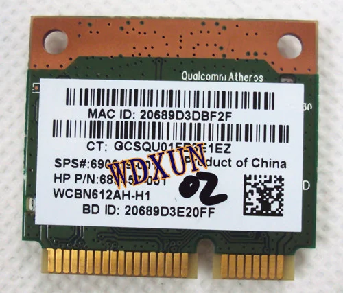 Atheros Qcwb335 Qca9565 Wi Fi беспроводная Bluetooth Bt 4 0 карта 150 Мбит/с 689457 001 внутренний Pci e mini pcie