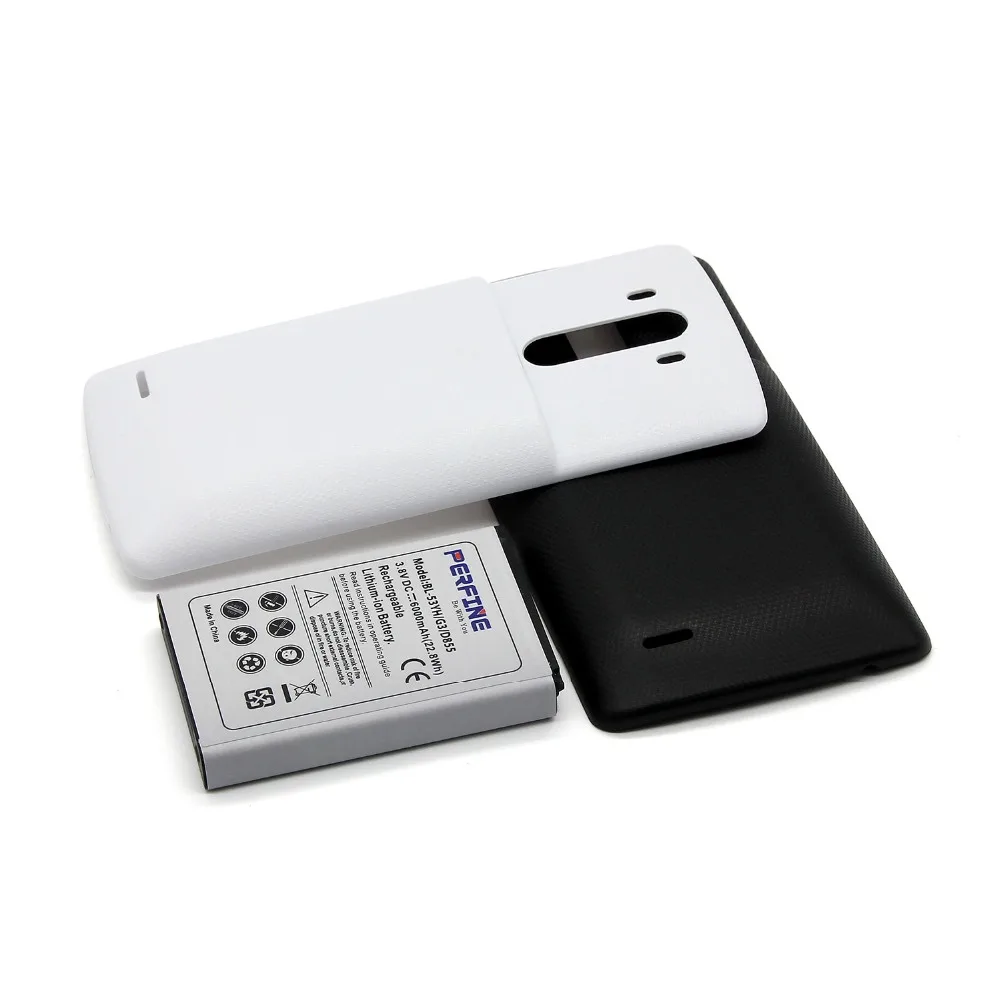 Белая оригинальная запасная Батарея 6000 мАч батарея для сотового телефона с