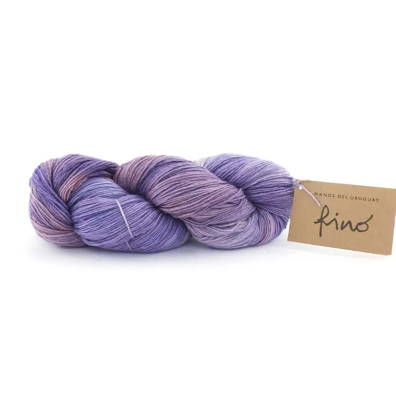 401 Corsage 1 шт. Manos Fino 70% экстрафиновая мериносовая шерсть 30% шелк смешанная пряжа ручная окрашенная пряжа из Парижа - Цвет: 401 Corsage