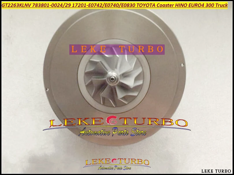 Картридж Turbo CHRA GT2263KLNV 783801 0024 0029 17201 E0742 E0740 E0830 для TOYOTA Coaster HINO