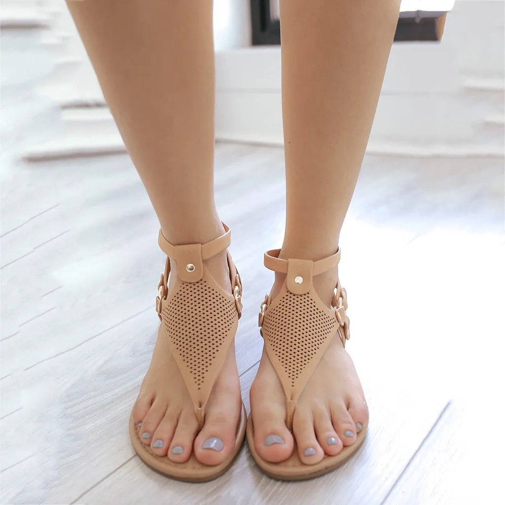 Женские босоножки коллекция 2019 года женские повседневные однотонные с замком в