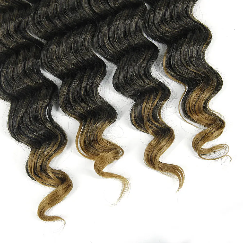 YXCHERISHAIR крючком косы синтетических плетение длинные волосы глубоко фигурные
