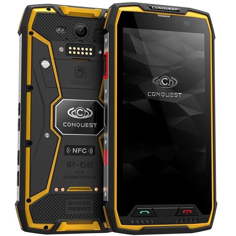 Цвет: желтый Conquest S11 7000 мАч NFC OTG IP68 Ударопрочный 4G Смартфон Android 7,0 4 Гб ОЗУ 64 Гб 128 Гб ПЗУ мобильные телефоны прочный мобильный телефон - Цвет: Цвет: желтый