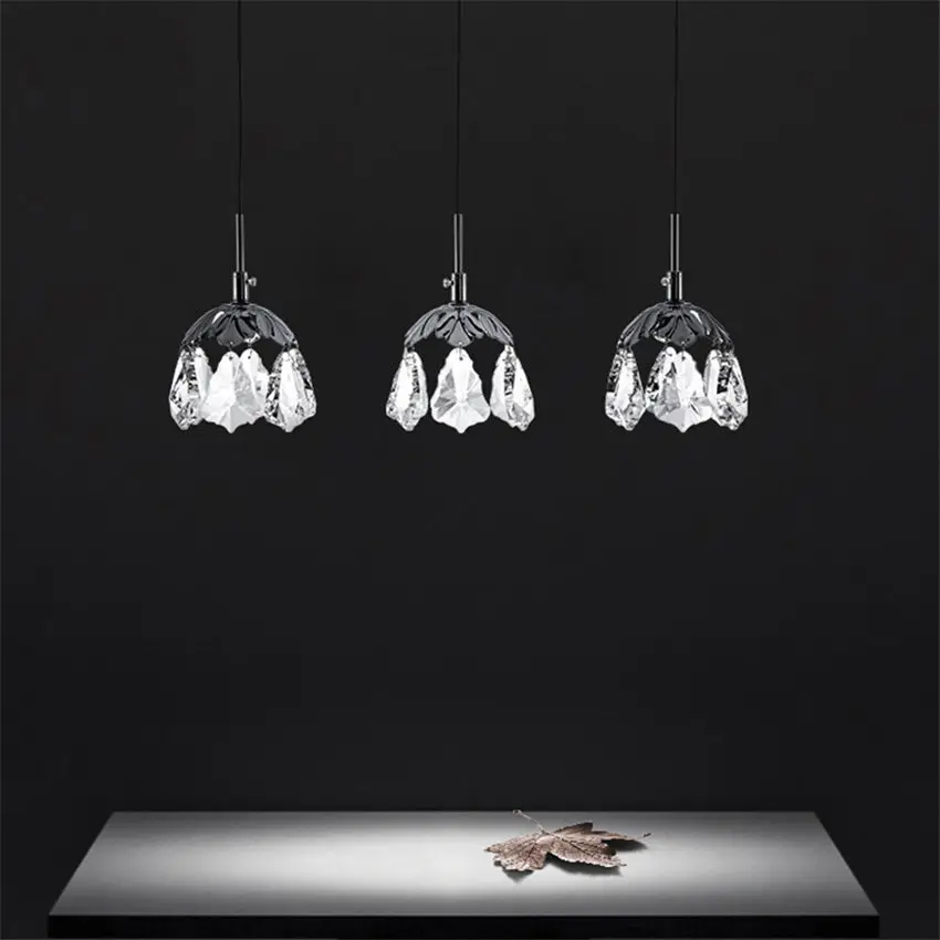 nordic luxury Maple leaf k9 crystal led pendant lights for living room bedroom modern home deco kitchen hanging lamp fixtures | Освещение