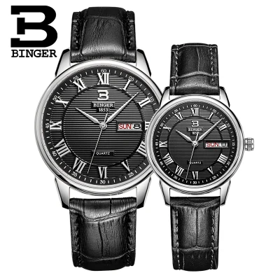 Швейцария Lover Винтаж Пояса из натуральной кожи Повседневное кварцевые часы супер