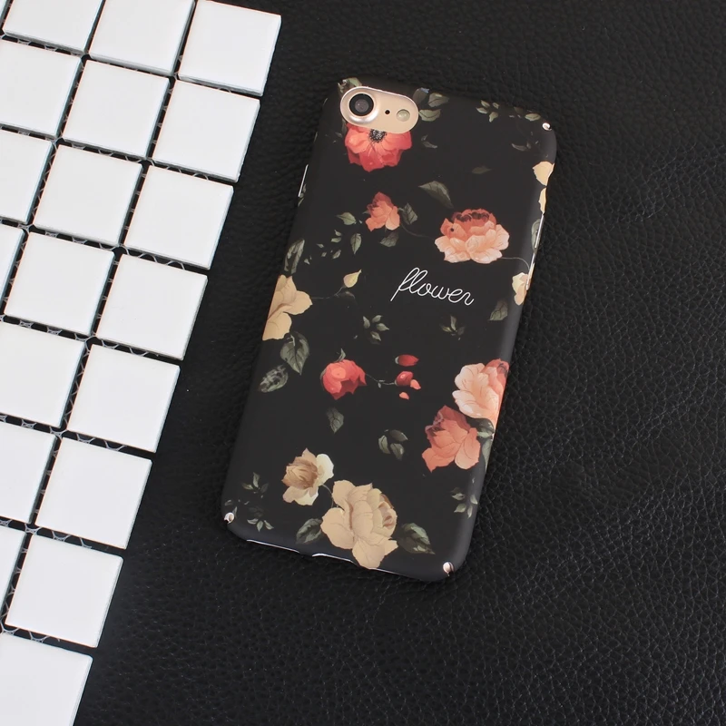 Peony Flower Hard Slim Plastic PC Fundas Cases For Iphone 7 Plus 6 6S Phone Bags Cover Beautiful Floral Coque |