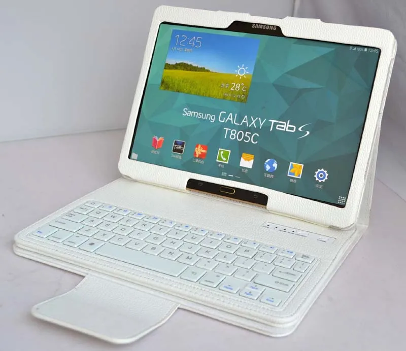 Съемный беспроводной Bluetooth русский/Иврит/Испанский клавиатура подставка PU