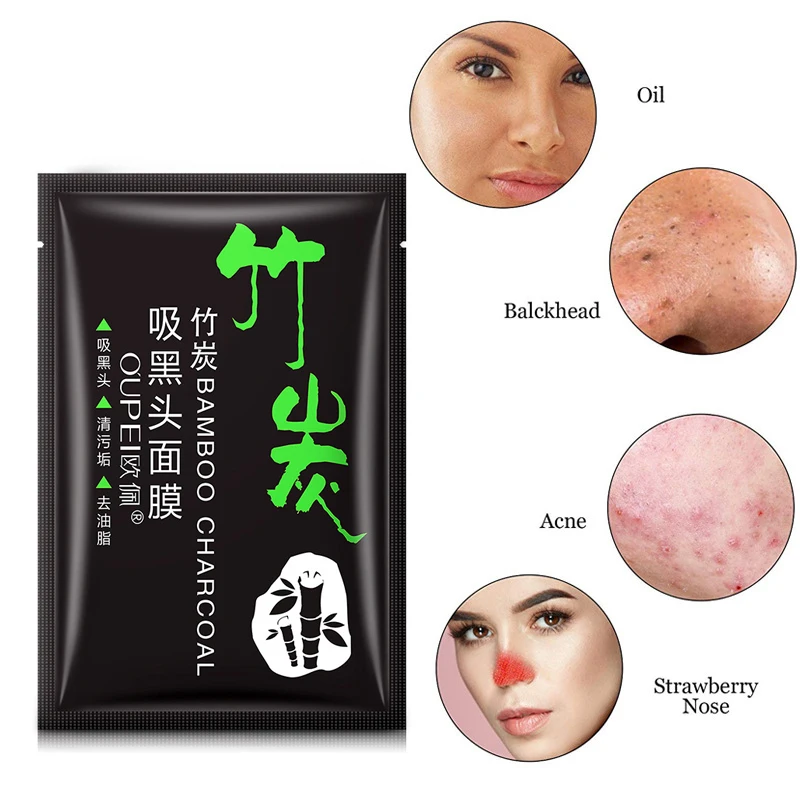 5 шт. черная маска бамбуковый уголь эффективная Очищающая для удаления угрей