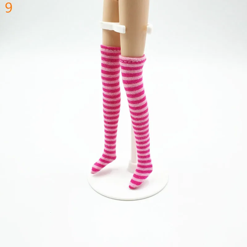1 пара новые полосатые чулки для Barbies, Blyth, Momoko, Azone, 1/6 кукла licca носки одежда аксессуары