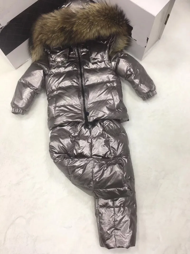 Детский пуховик комплект одежды для малышей зимняя куртка мальчиков и девочек