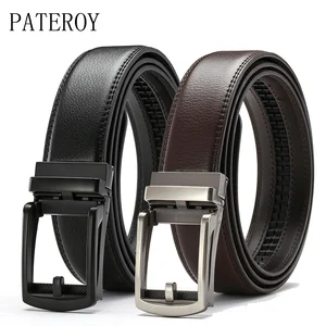 PATEROY клик пряжка мужской ремень роскошный кожаный поясной ремень Мужской Cinto Cinturon Hombre Riem Cinturones Para Ceinture Homme Kemer