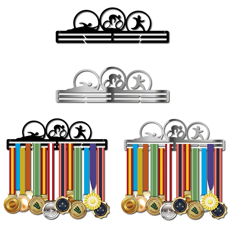 DDJOPH Triathlon medal hanger Stainless steel holder Sport for swimming running cycling medals | Дом и сад