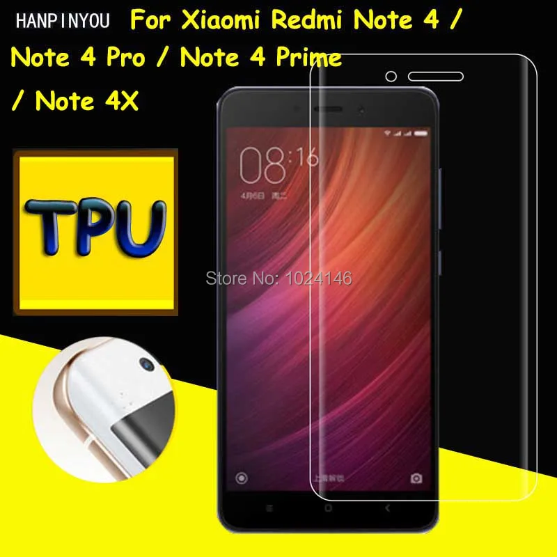 Полное покрытие Прозрачная мягкая защитная пленка из ТПУ для Xiaomi Redmi Note 4X 4 Pro Prime
