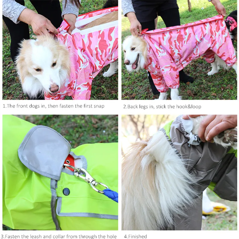Водонепроницаемый дождевик для собак маленький средний большой собаки с