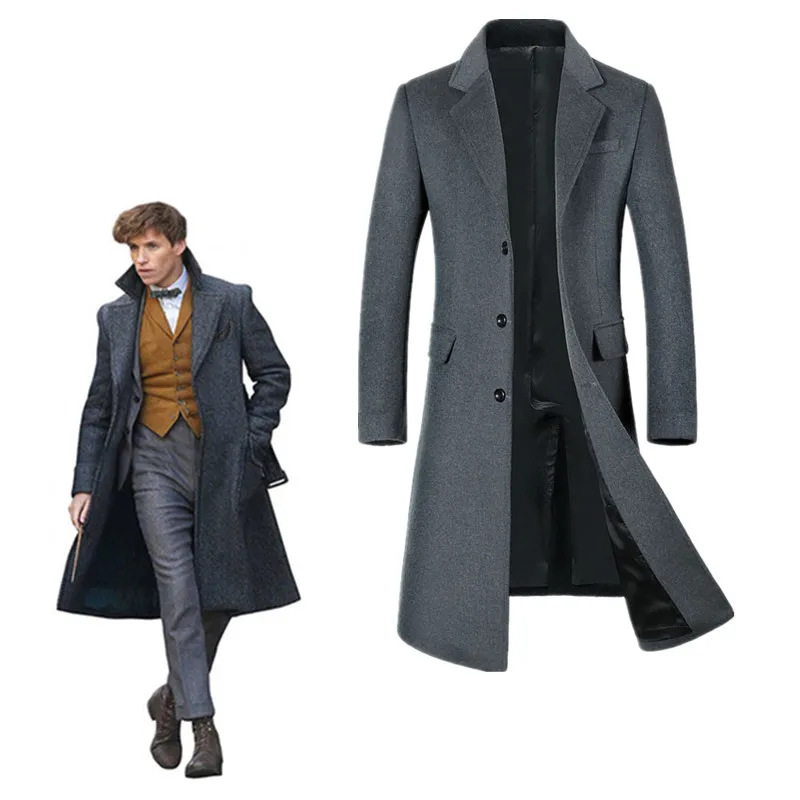 Фантастические звери Косплей и где найти костюм Them2 Newt Scamander шерстяная одежда для