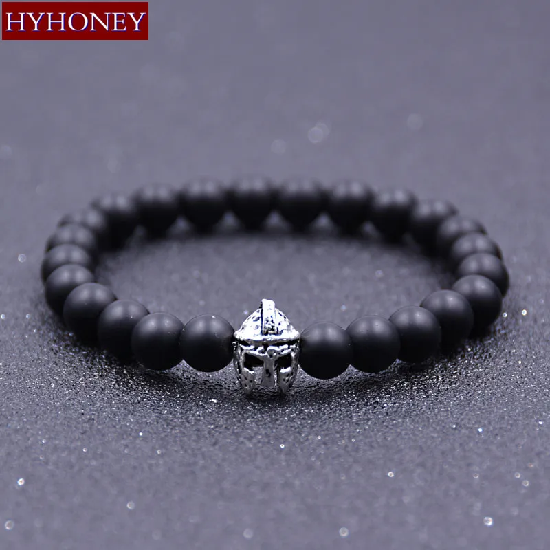 HYHONEY 8 мм браслет из камня браслеты сплава для шлема женщин эластичный бисера йоги