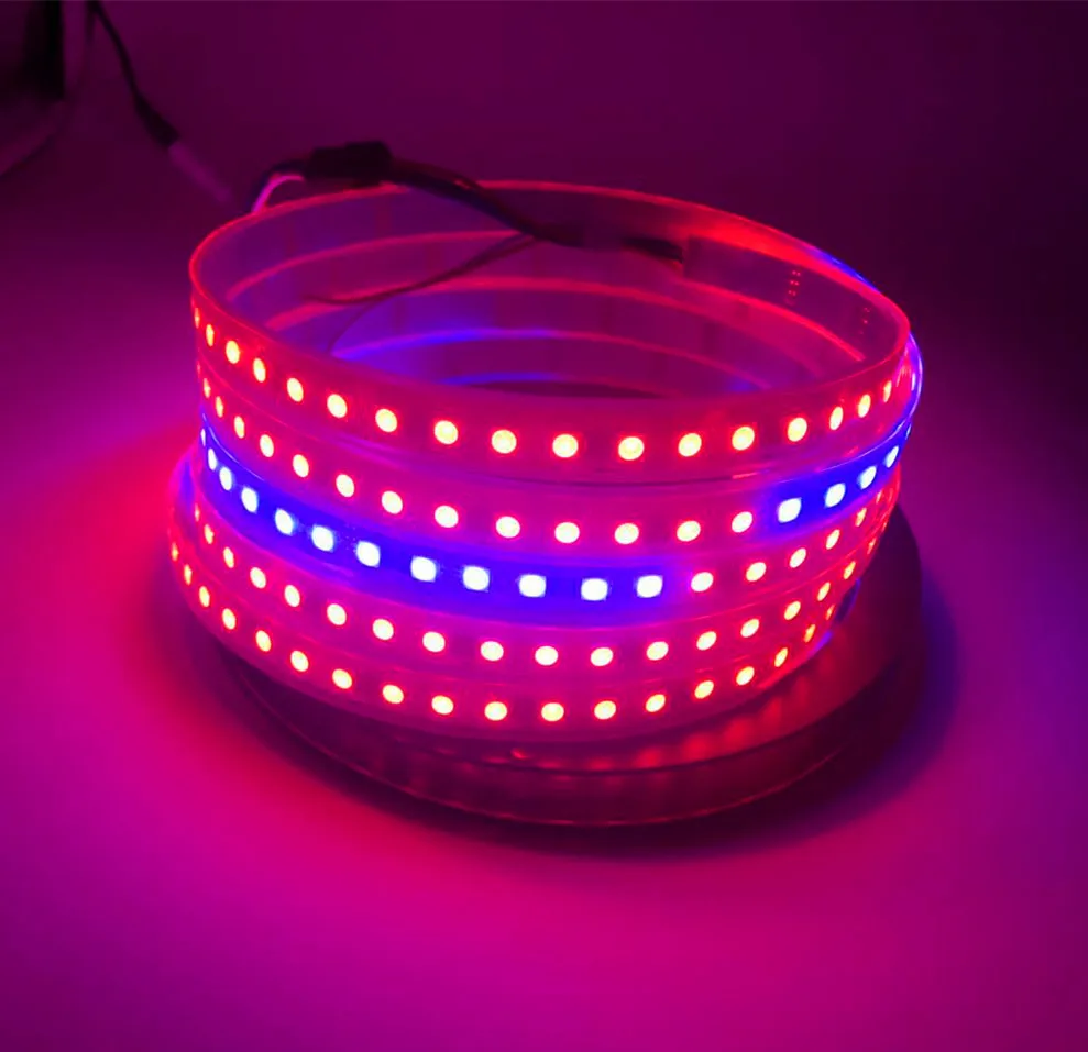 WS2818 5 м 96 светодиодов/м (32 пикс./м) DC12V RGB полноцветная светодиодная Пиксельная