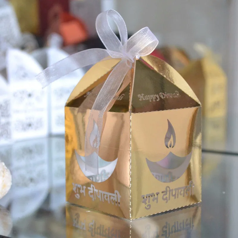 Лазерная резка бумаги happy diwali продукты партии индийские Подарочная коробка/идеи