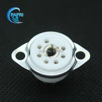 free shipping 2pcs b7g silver plated 7pin ceramic chassis mount vacuum tube sockets for eaa91ec926z4