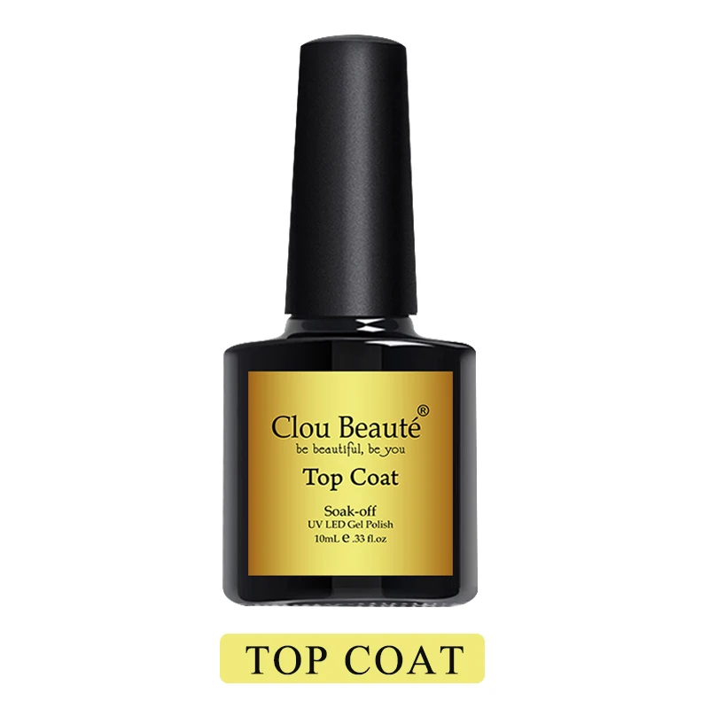 Top Coat Clou Beaute основа и верхнее покрытие 10 мл УФ гель лак для ногтей прозрачный впитывающий праймер Гель-лак для нейл-арта Маникюр TBB01 - Цвет: Top Coat