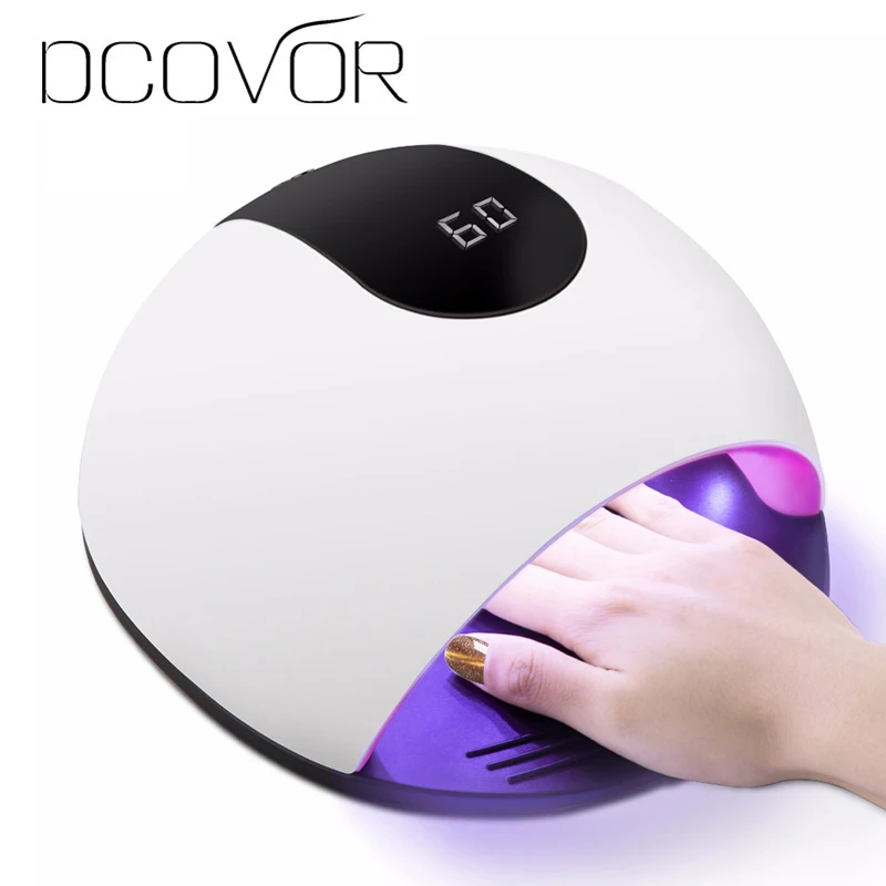 DCOVOR 80 Вт УФ светодиодный светильник для Сушилка ногтей инструмент маникюра умный