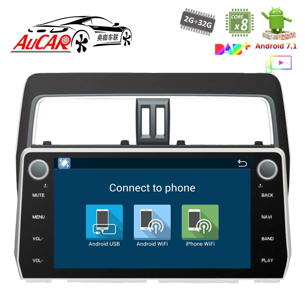 10 1 &quotGPS навигационная система для Toyota Prado 2018 автомобильный dvd плеер на основе Android