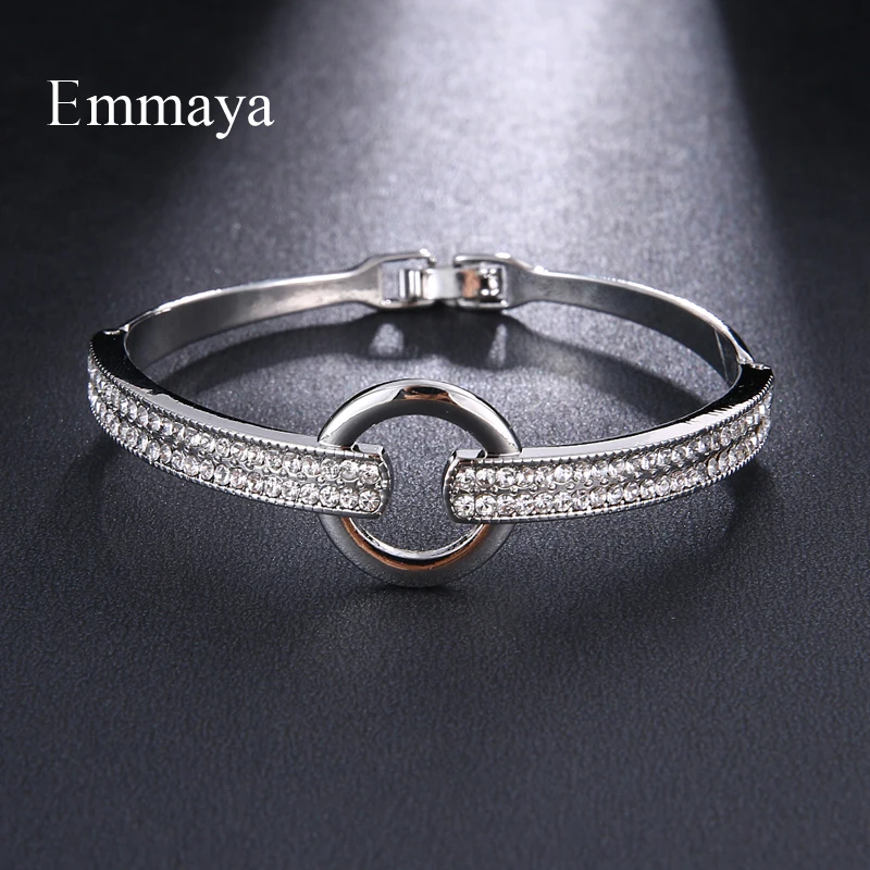 Модные эффектные золотистые браслеты Emmaya для женщин модные с фианитами и