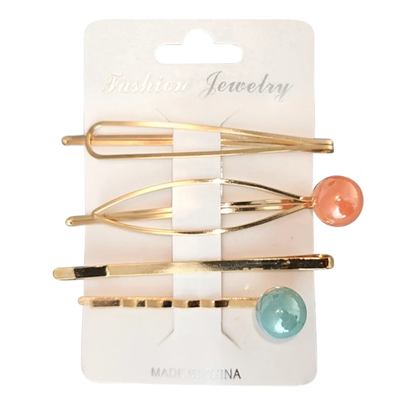 8 4 шт./компл. Pearl заколку для Для женщин металлическая корейской моды бусины Заколки для волос аксессуары металла оснастки Заколки для волос Ретро полный уход за кожей лица заколки для волос - Цвет: 8