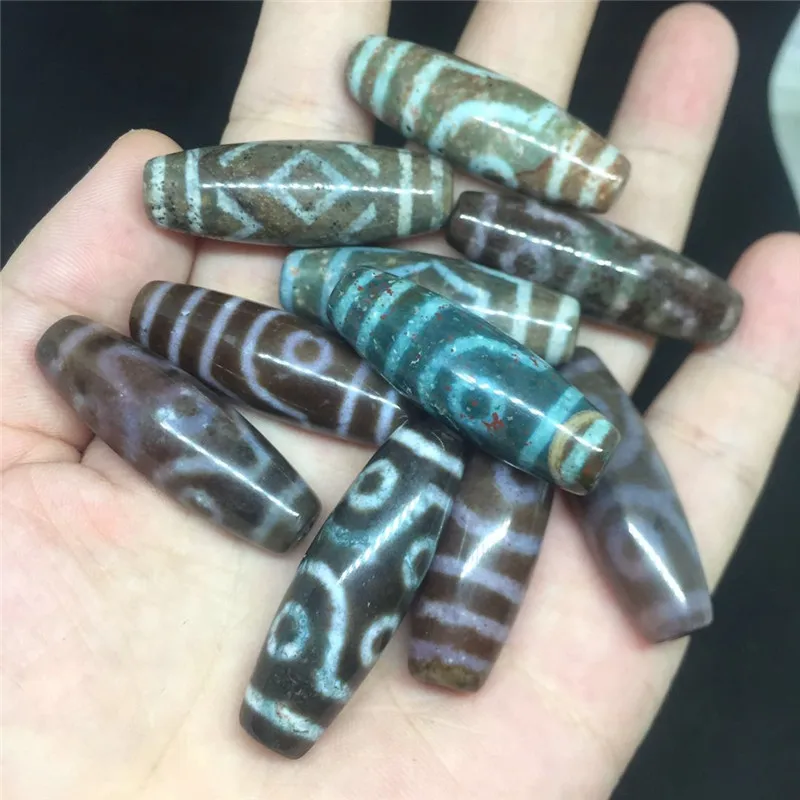 10 шт./лот бусины Cinnabar Dzi для браслета натуральный агат камень DYI Тибетский