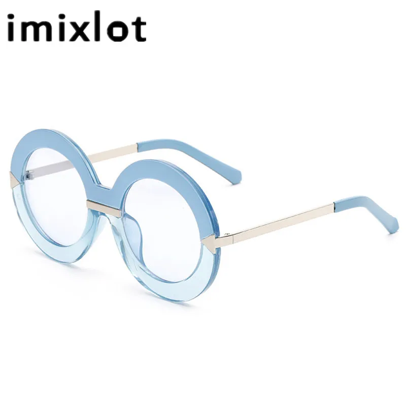 IMIXLOT негабаритных большие солнцезащитные очки с круглой оправой Для женщин