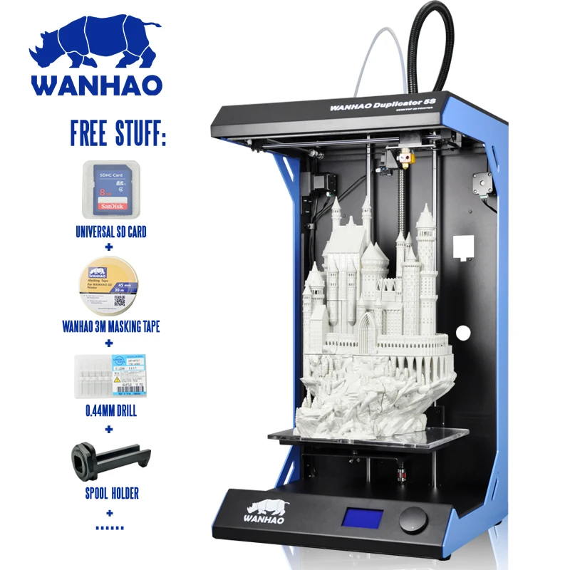 Новинка 2018 полностью собранный 3D принтер wanhao D5S печать большая площадь печати