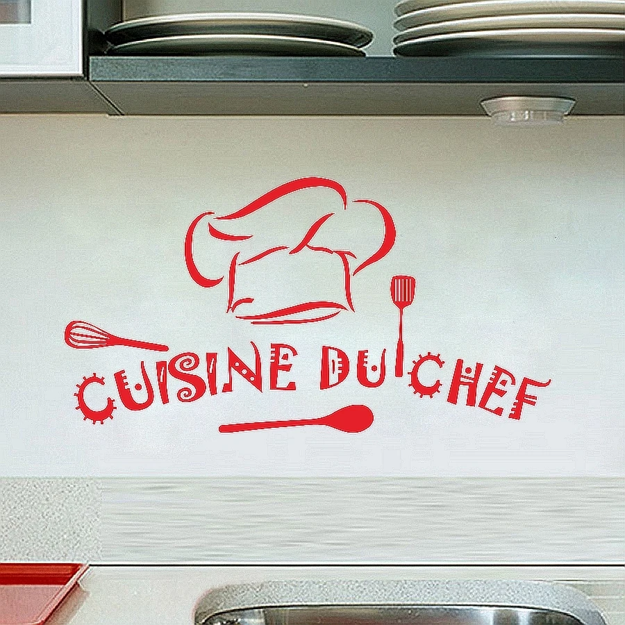 Французский дом кухня виниловые настенные наклейки для кухни du chef