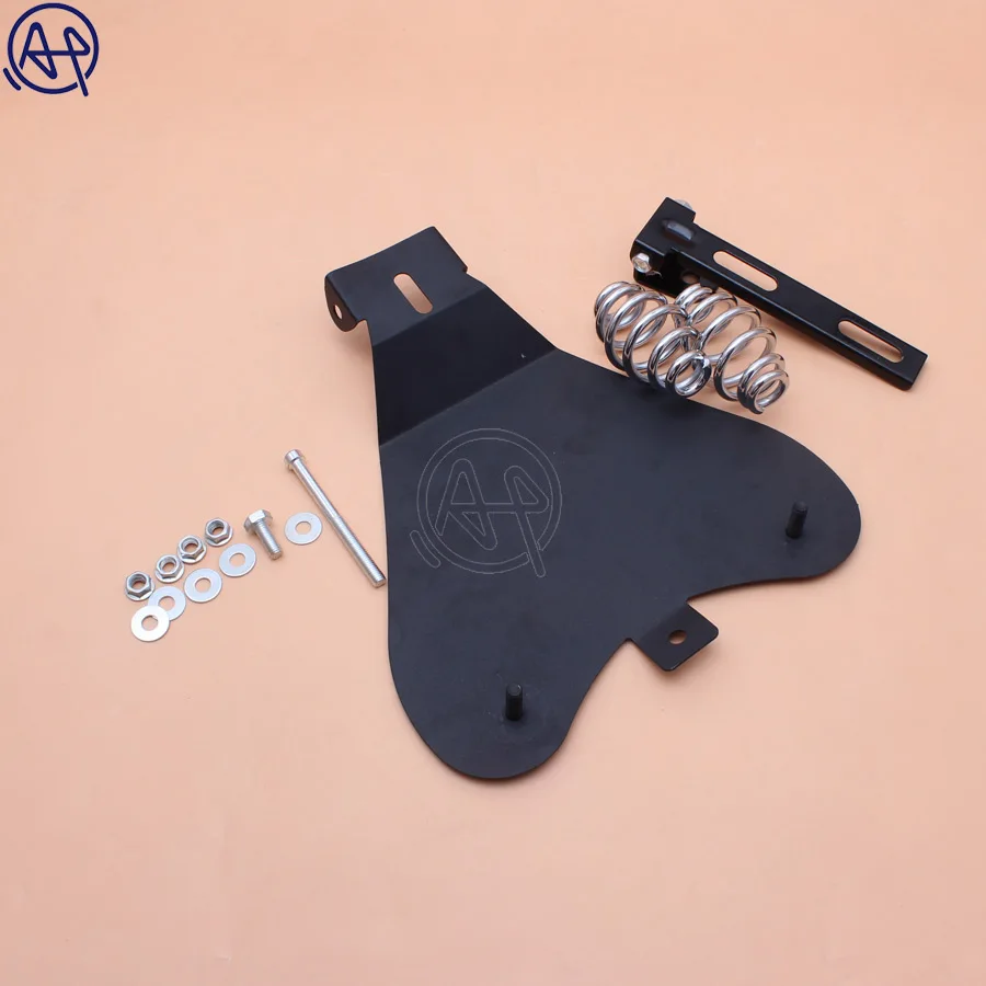 1x мотоциклетное коричневое кожаное седло в стиле ретро с логотипом черепа + 3