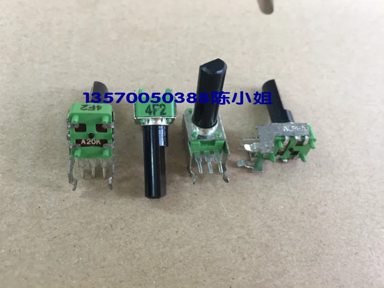 2 шт./лот потенциометр бренда Taiwan ALPHA Hua типа R09 длинная ось A20K полувал 17 мм|potentiometer