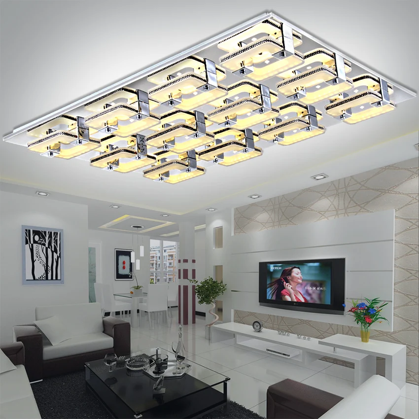 Mercure really upscale rectangular living room lamps modern minimalist bedroom ceiling LED lights X8803 creative restaurant |